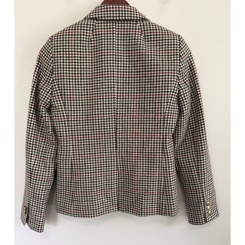 J.Crew Factory Wool Blend Schoolboy Blazer Houndstooth Camel Size 0 NWT - Picture 3 of 9